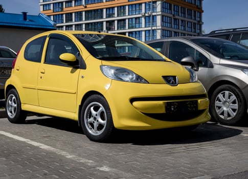 Minsk, Belarus, may 21, 2024 - Peugeot 107 on parking lot photo