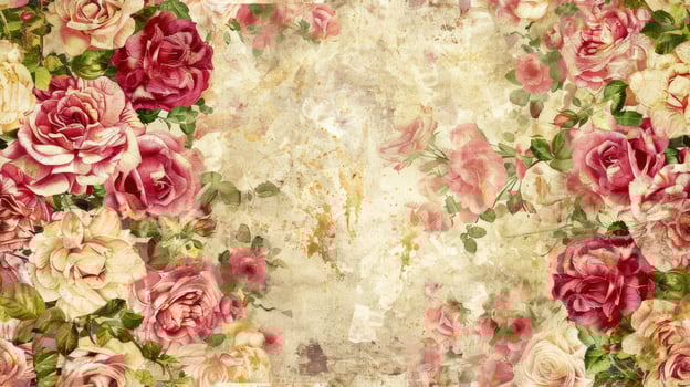 Vintage rose background with a grunge texture photo
