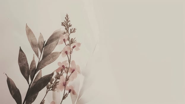 A painting of flowers on a white background photo