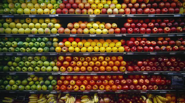 A large display of fruit photo