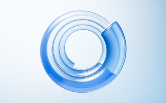 Transparent ring glass background, 3d rendering. photo