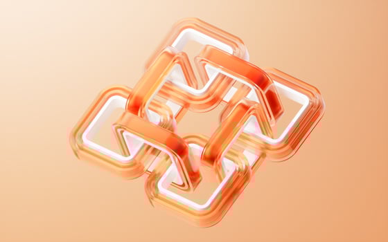 Abstract transparent glass geometry background, 3d rendering. photo