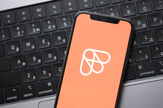 KYIV, UKRAINE - FEBRUARY 23, 2024 Feeld logo of famous dating website or app on iPhone display photo