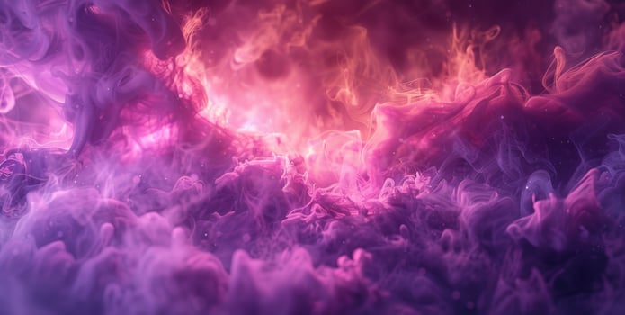 Abstract background with pink and purple smoke liquid in clouds. photo