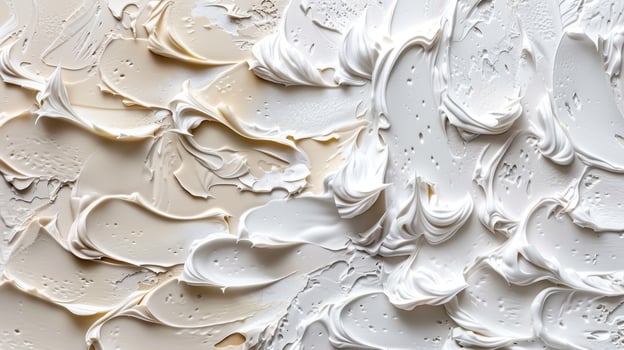 Gradient of Creams from White to Beige. Sunscreen Cream Background. SPF Cream Texture photo