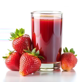Refreshing Glass of Juice With Strawberries photo