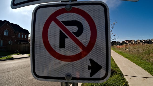 Urban Silence. No Parking Zone photo