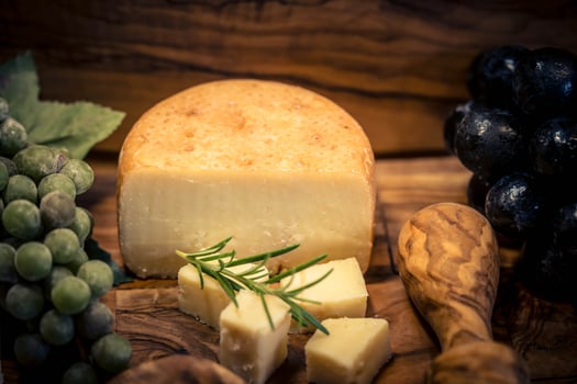 Variations of delicious cheese on a plate photo
