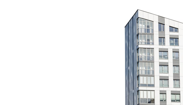 Contemporary multistory apartment building, new housing project. Urban real estate with modern photo