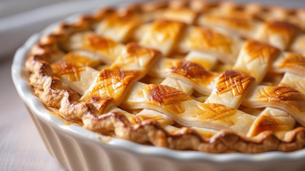 Close Up of a Pie in a Pan photo