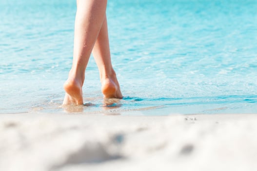 Walking on the beach photo