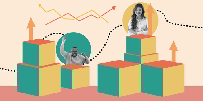 Creative design. Collage. Business people, manager, analytics of the finance and tax working together on profitable business growth. development idea, strategy, success, plan, teamwork photo