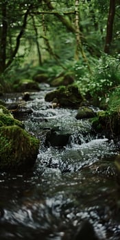Serene Forest with Stream photo