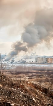 Smoggy Industrial Cityscape photo