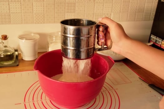 the process of making buns. flour . eggs . chocolate. tremble. dough milk . salt . photo