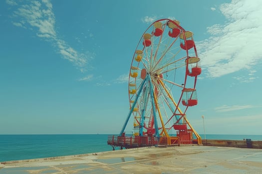 Ferris wheel high in the sky professional photography photo