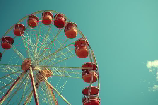 Ferris wheel high in the sky professional photography photo