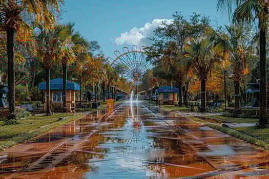 Ferris wheel high in the sky professional photography photo