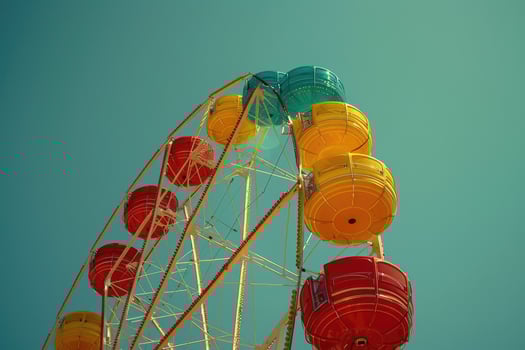 Ferris wheel high in the sky professional photography photo
