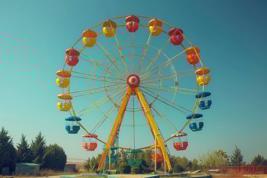 Ferris wheel high in the sky professional photography photo