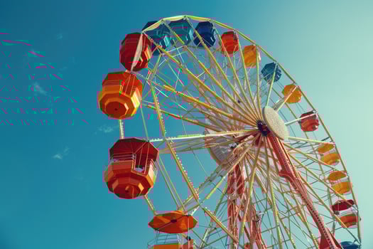 Ferris wheel high in the sky professional photography photo