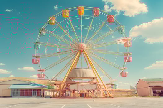 Ferris wheel high in the sky professional photography photo