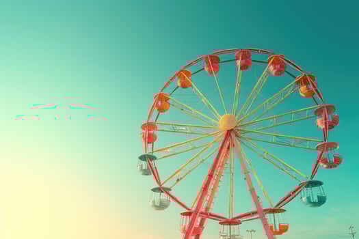 Ferris wheel high in the sky professional photography photo