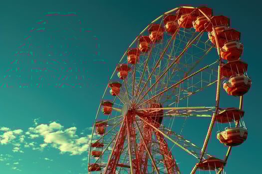 Ferris wheel high in the sky professional photography photo