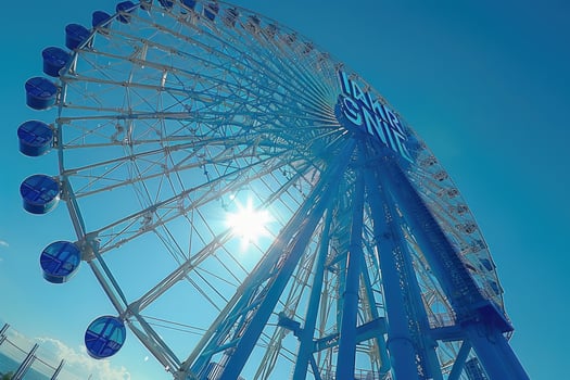 Ferris wheel high in the sky professional photography photo
