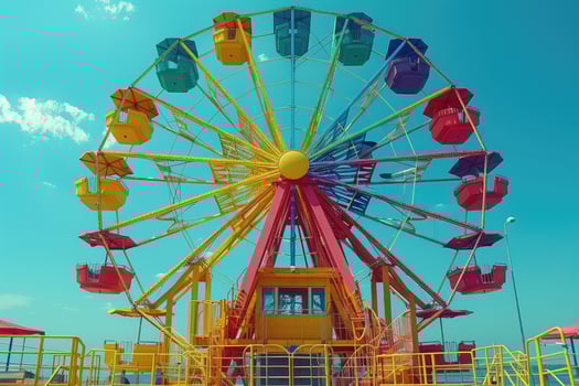 Ferris wheel high in the sky professional photography photo