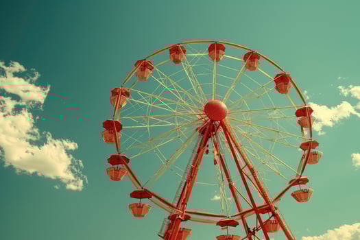 Ferris wheel high in the sky professional photography photo