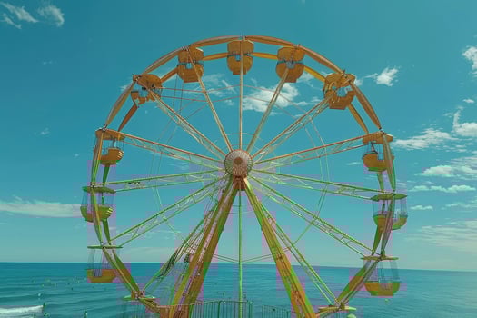 Ferris wheel high in the sky professional photography photo