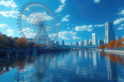Ferris wheel high in the sky professional photography photo