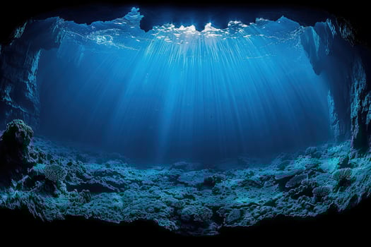 Deep sea underwater professional advertising food photography photo