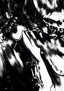 Monochrome Liquid Overlay Texture, Abstract Background in Black and White photo