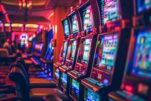 Casino machine close-up with varied colors photo