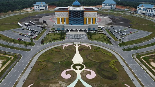 Pekanbaru City Hall with Malay architectural style photo