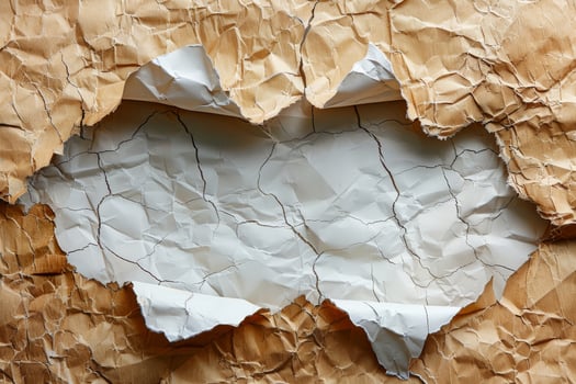 A torn piece of paper with a white background photo