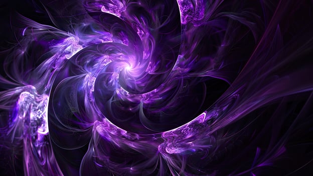Purple and black swirls on a black background photo