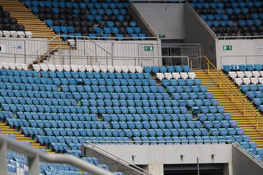 Empty Seating And Grandstand On Sport Stadium photo