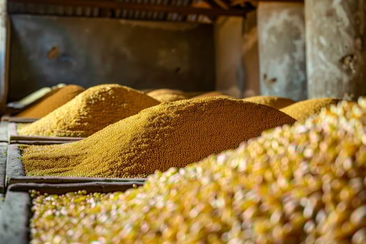 Corn on the conveyor photo