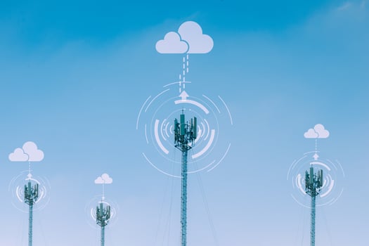 Connecting, communicating, and exchanging with global network cloud data internet technology. Using wireless data with high-speed technology for economic, scientific, and financial development. photo