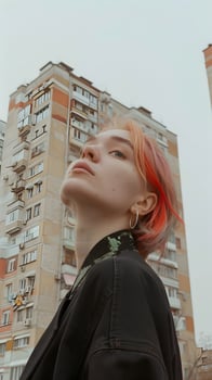 A woman with red hair photo