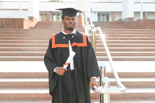 Young African American Teen Graduating photo