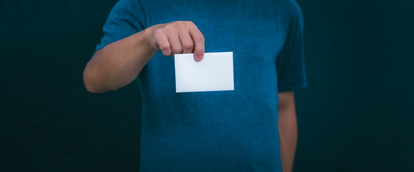 Progressive or successful philosophy, men's hands displaying business cards, business contacts, business cards, contacts, online marketing photo