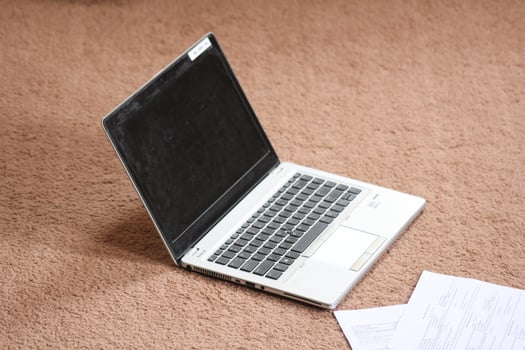 laptop with Documents business concept. photo