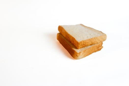 studio photography of bread on isolated white background photo