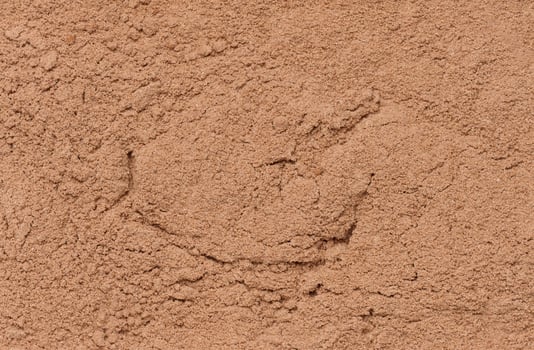 Dry ground cocoa powder, texture. Close up photo