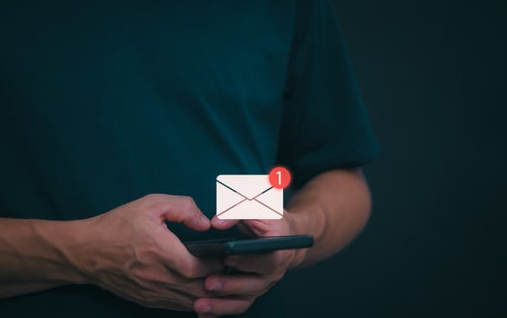 businessmen use their mobile phones to check newsletters or emails each day. For communication or receiving various news In the internet age, the concept of working anywhere photo