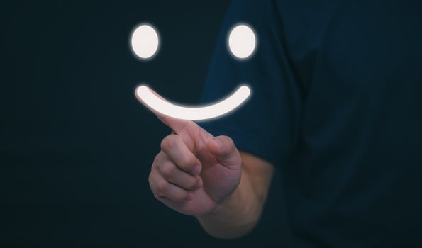 Customer services best excellent business rating experience. Satisfaction survey concept. user gives ratings to service experience on the online application, online marketing, and business processes. photo